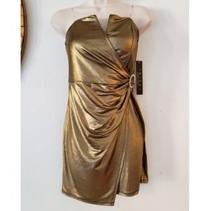 🆕️TRIXXI Clothing Gold Foil Dress